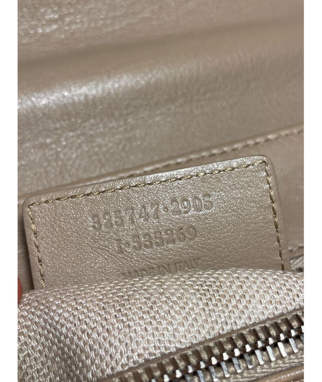 BALENCIAGA Бежевая кожаная сумка через плечо, фото 5