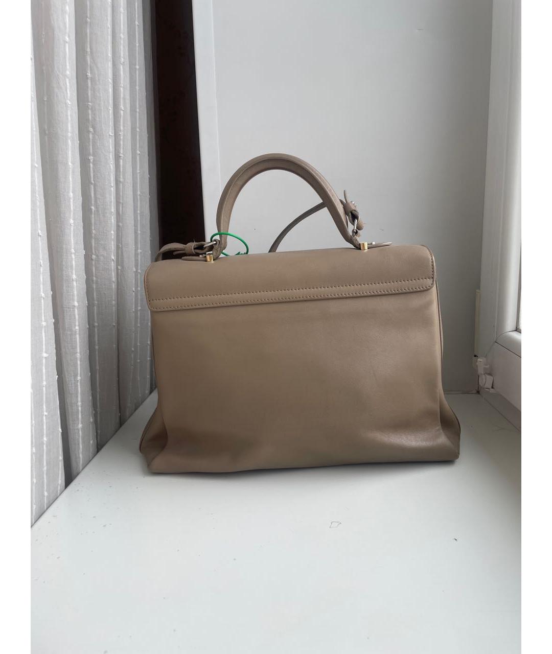 BALENCIAGA Бежевая кожаная сумка через плечо, фото 3