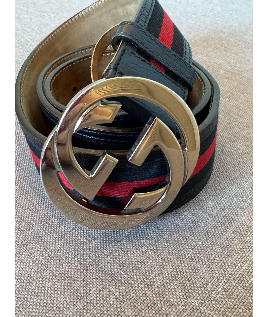 GUCCI Темно-синий ремень, фото 2