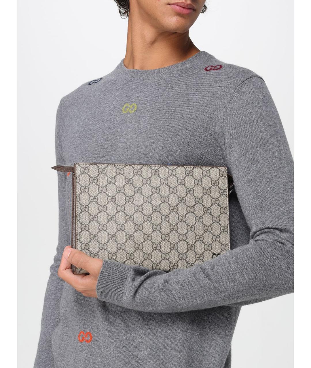 GUCCI Бежевая барсетка, фото 2