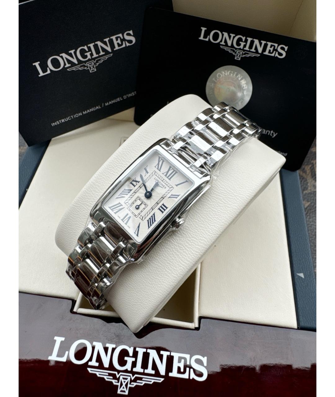 LONGINES Белые металлические часы, фото 5