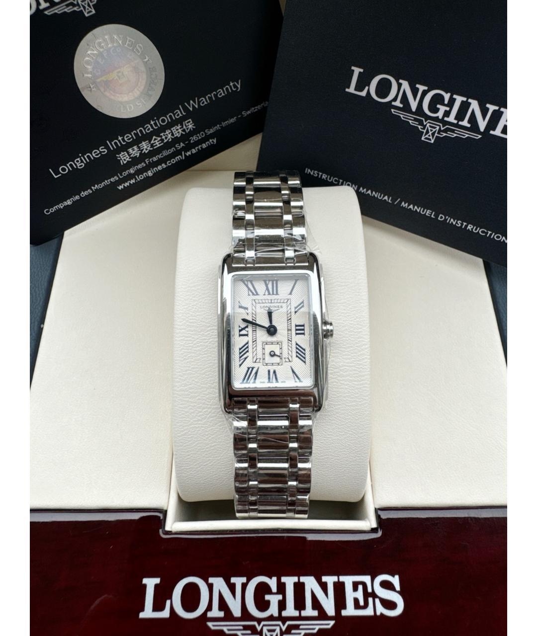 LONGINES Белые металлические часы, фото 9