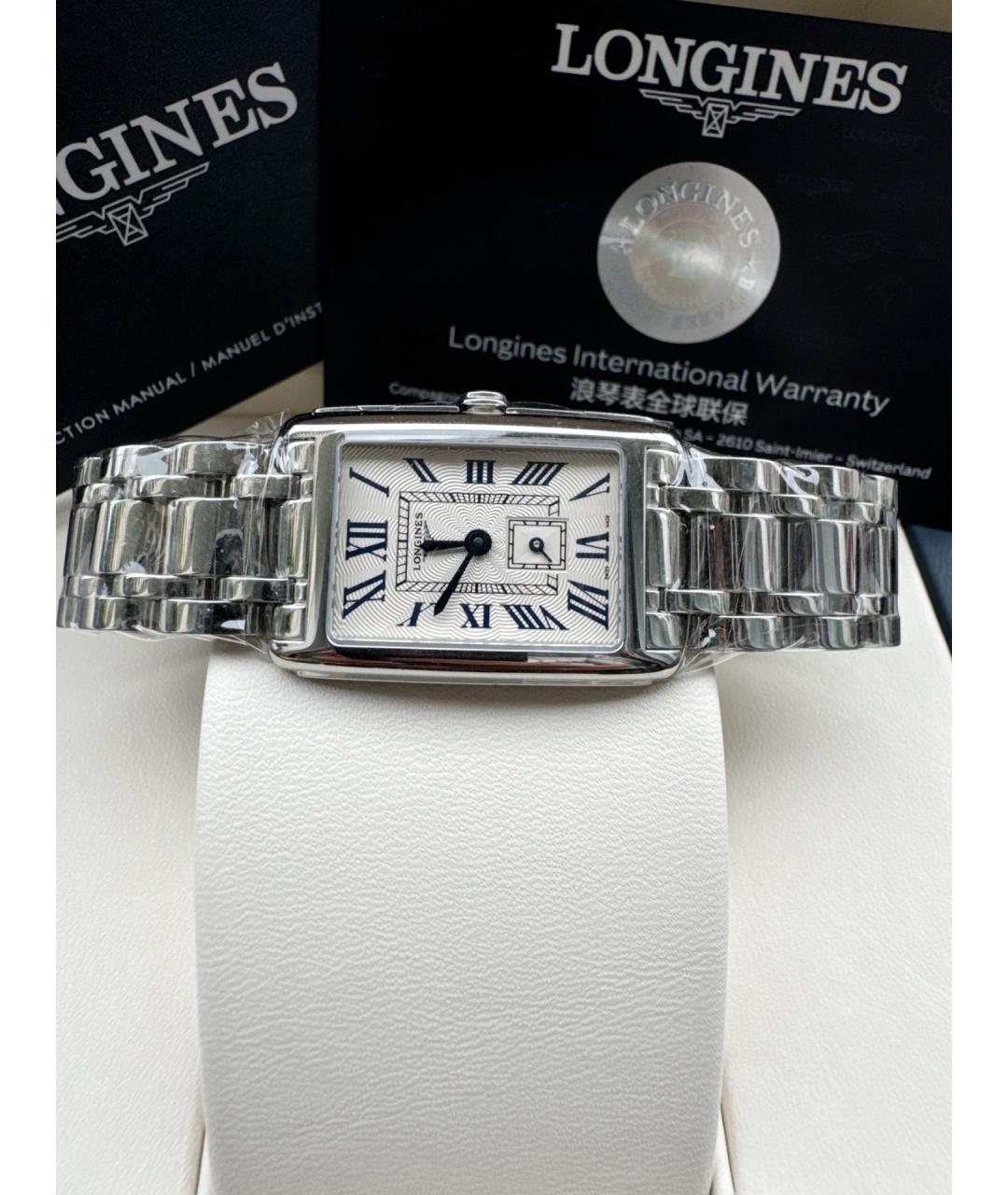 LONGINES Белые металлические часы, фото 6