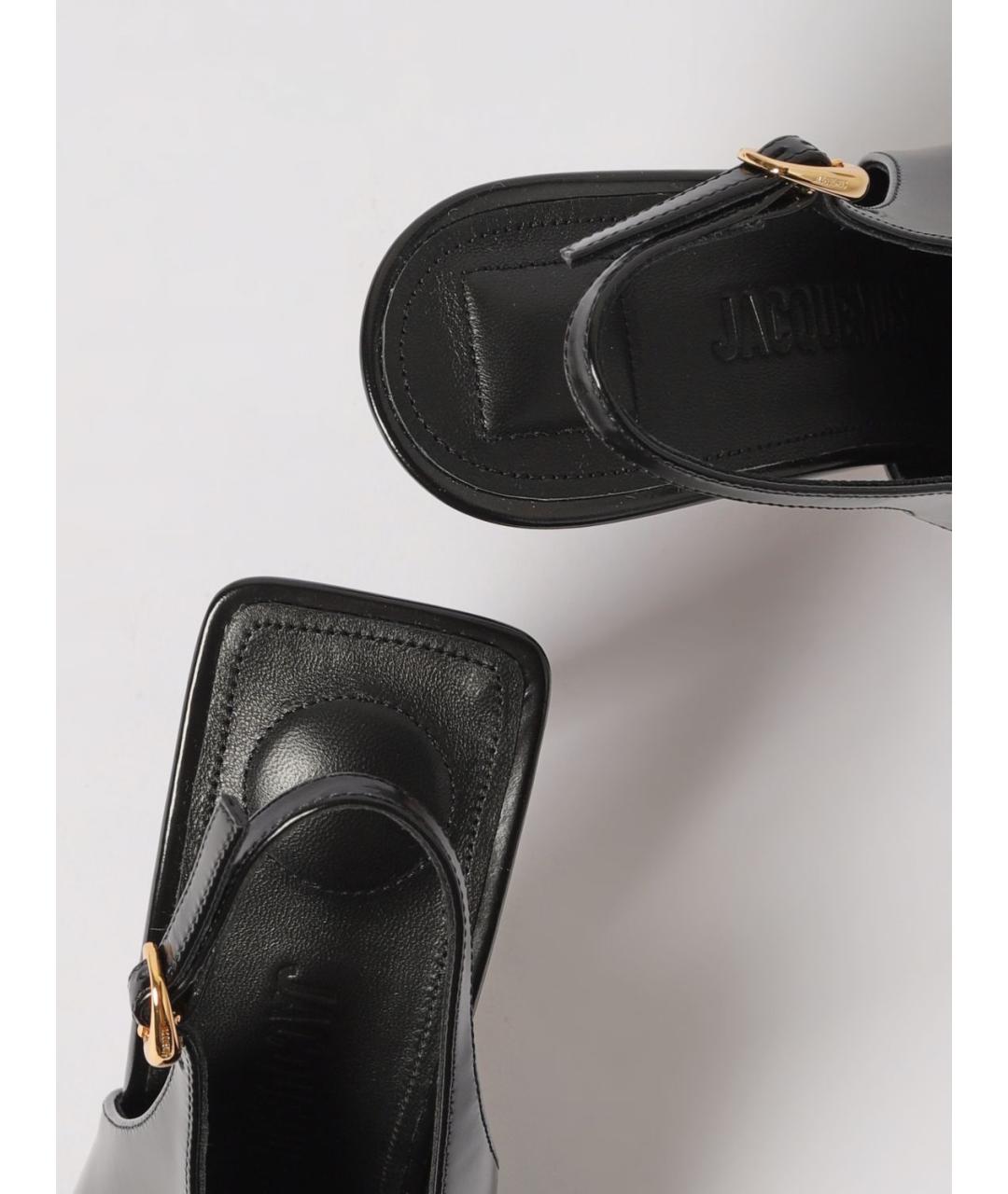 JACQUEMUS Черные кожаные туфли, фото 4