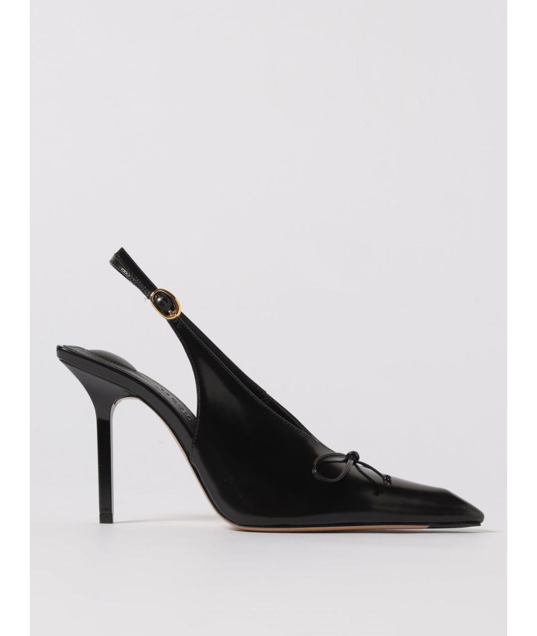 JACQUEMUS Черные кожаные туфли, фото 5