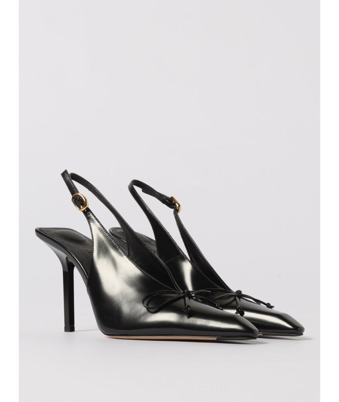 JACQUEMUS Черные кожаные туфли, фото 2