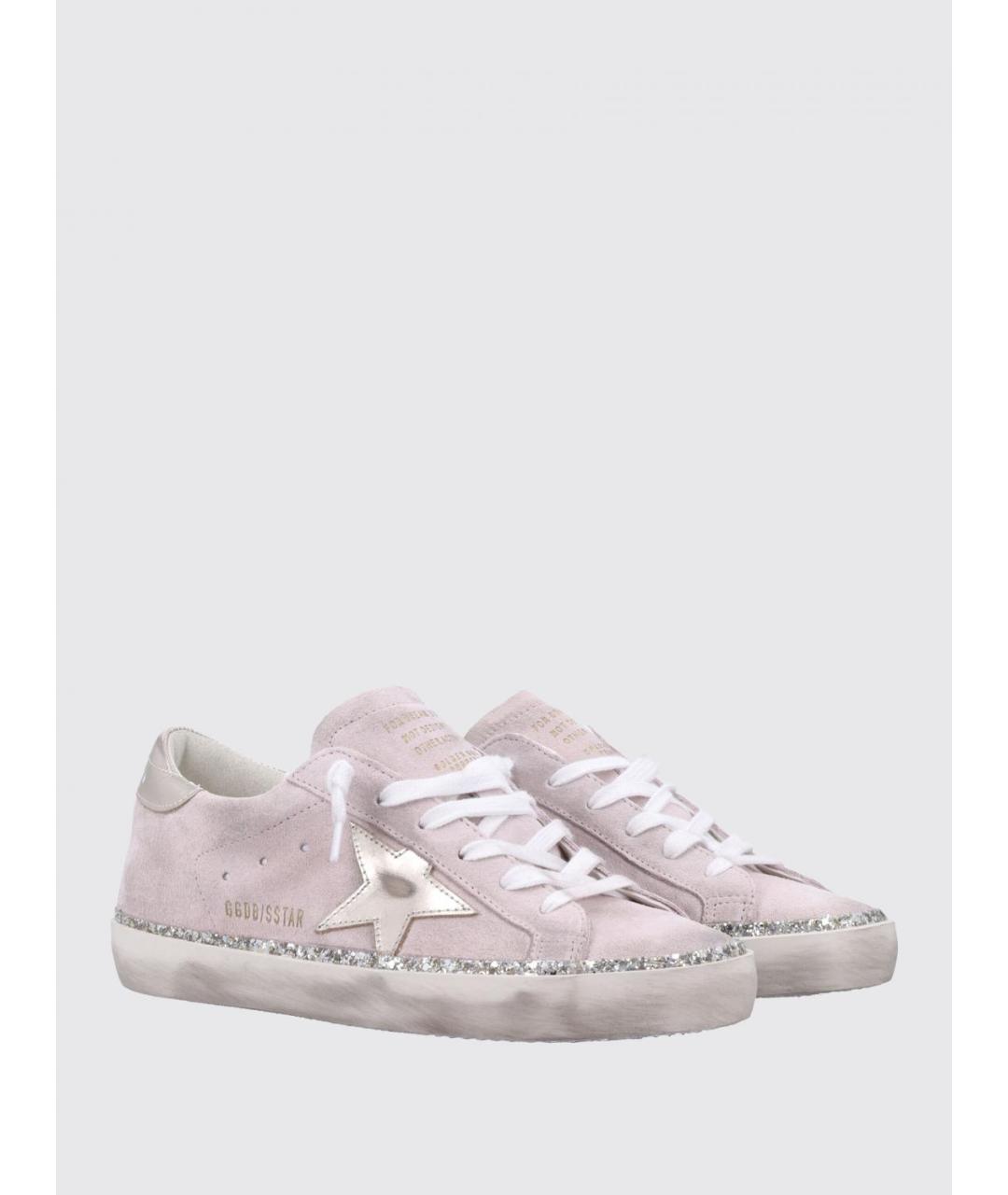 GOLDEN GOOSE DELUXE BRAND Розовые замшевые кеды, фото 2