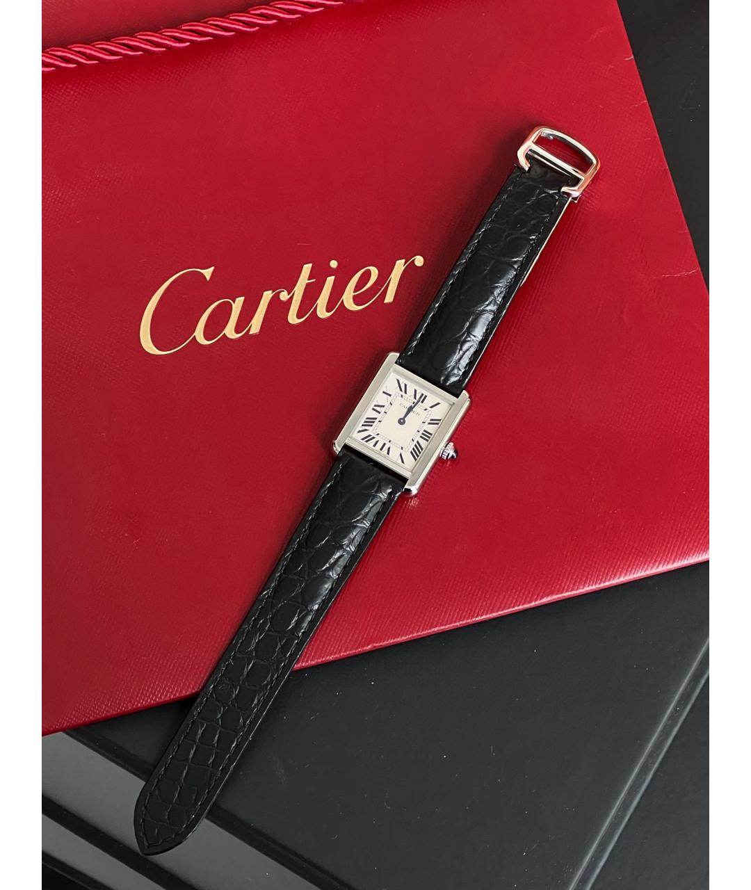 CARTIER Белые металлические часы, фото 6