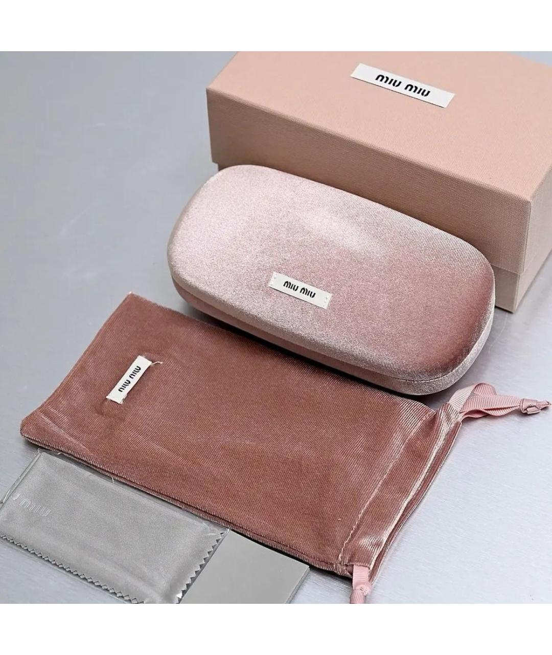 MIU MIU Золотые солнцезащитные очки, фото 4