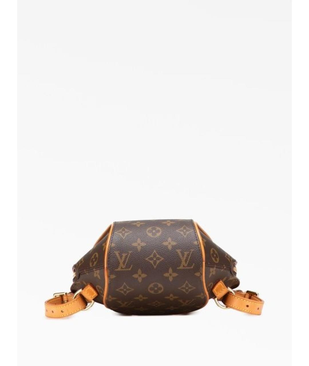 LOUIS VUITTON Коричневый кожаный рюкзак, фото 3