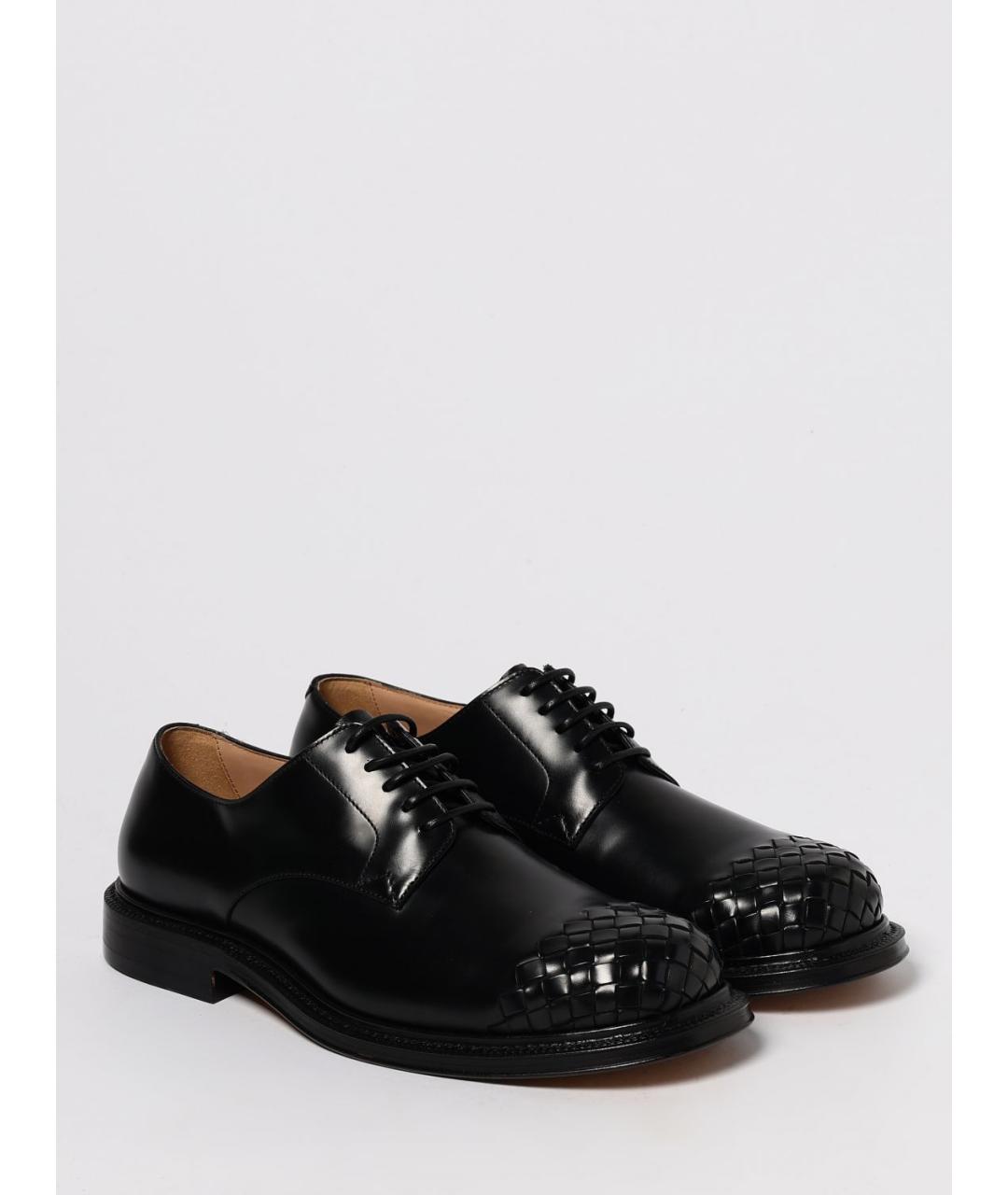 BOTTEGA VENETA Черные кожаные туфли, фото 2