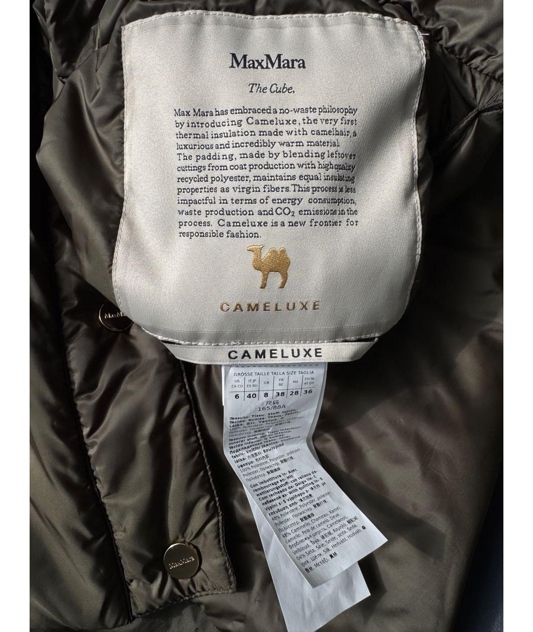 MAX MARA Хаки полиэстеровая куртка, фото 3