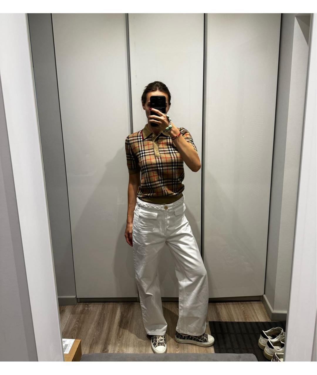 BURBERRY Бежевая футболка, фото 6