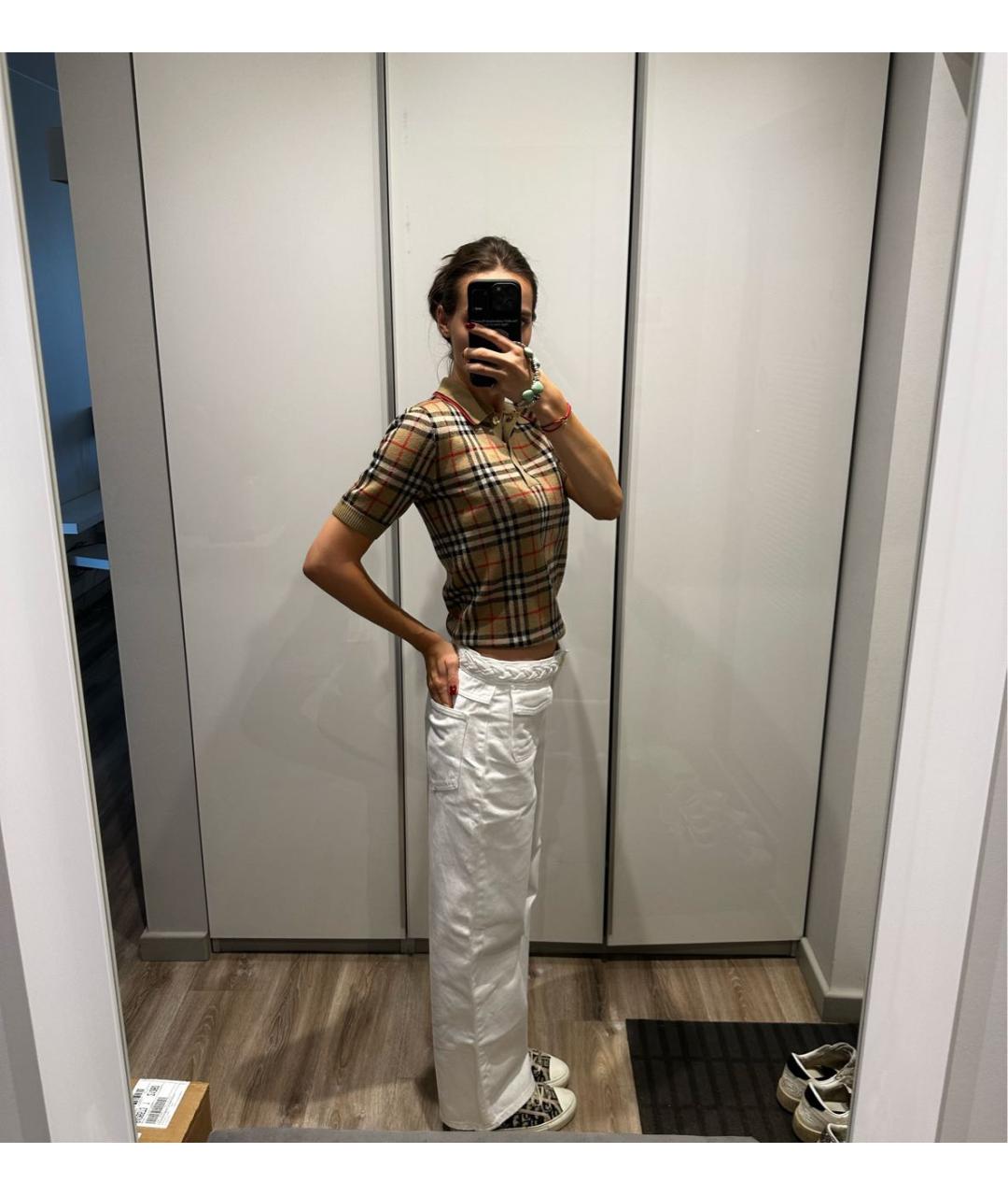 BURBERRY Бежевая футболка, фото 5
