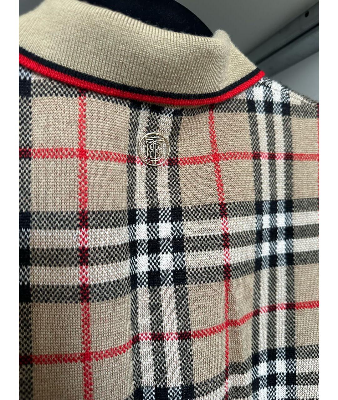 BURBERRY Бежевая футболка, фото 4