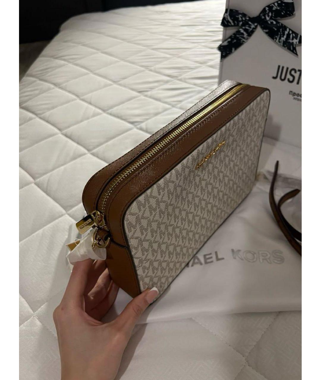 MICHAEL KORS Бежевая сумка через плечо, фото 4