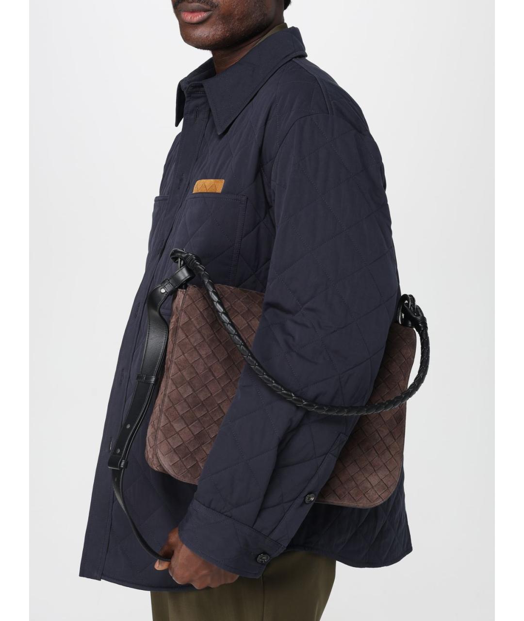 BOTTEGA VENETA Коричневая замшевая сумка на плечо, фото 2