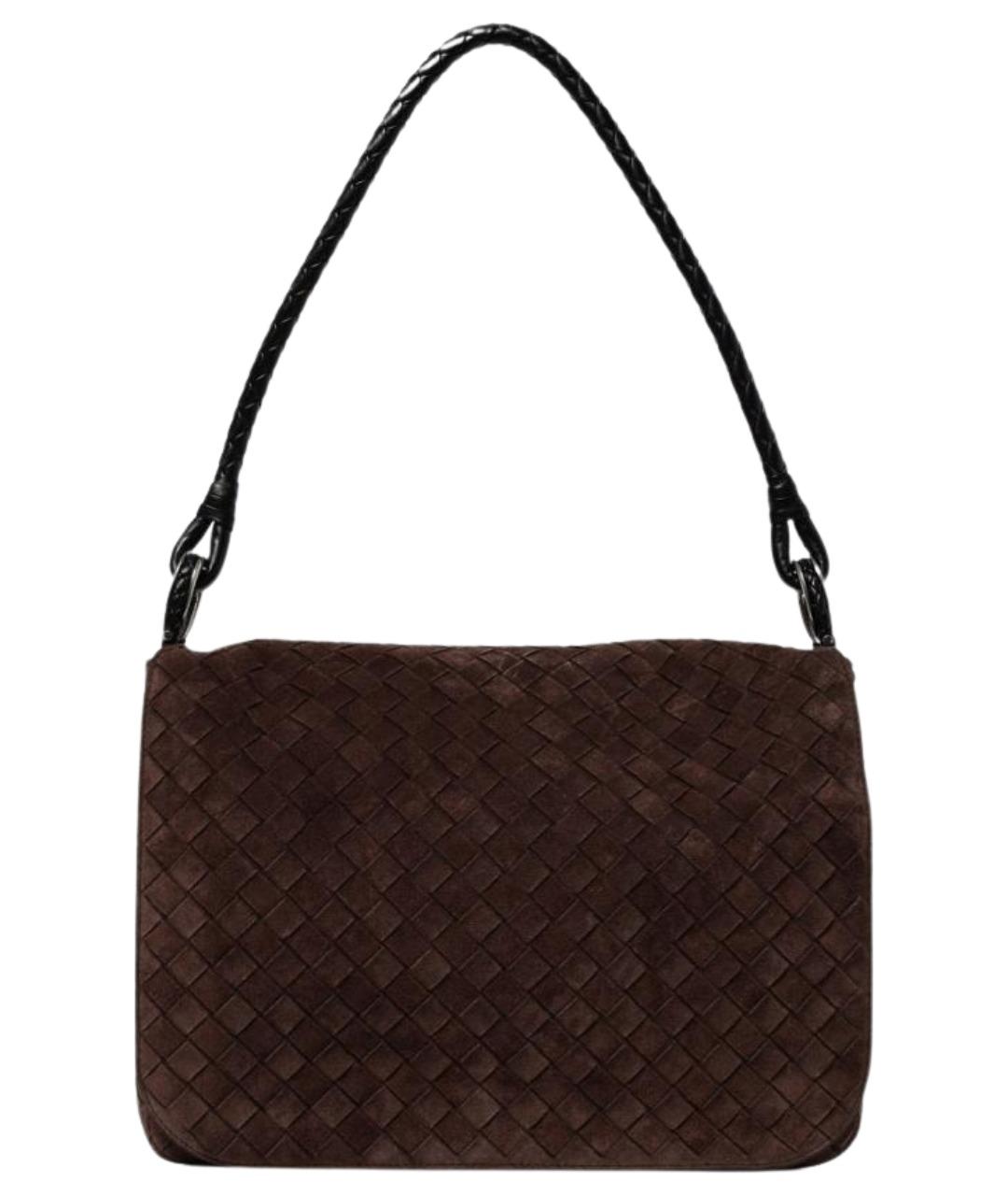 BOTTEGA VENETA Коричневая замшевая сумка на плечо, фото 1