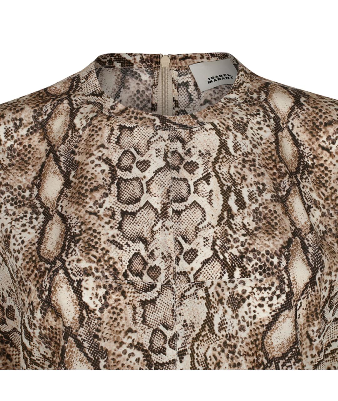 ISABEL MARANT Бежевая шелковая рубашка, фото 3
