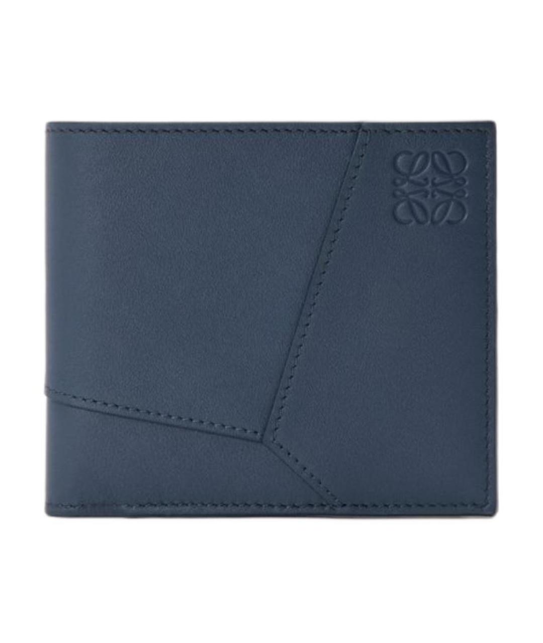 LOEWE Темно-синий кожаный кошелек, фото 1