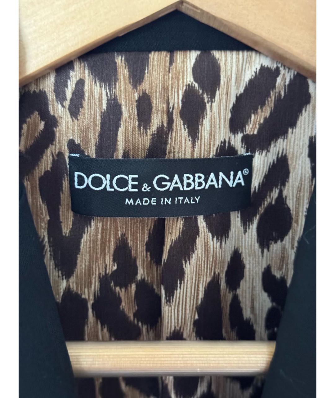 DOLCE&GABBANA Черный шерстяной жакет/пиджак, фото 3
