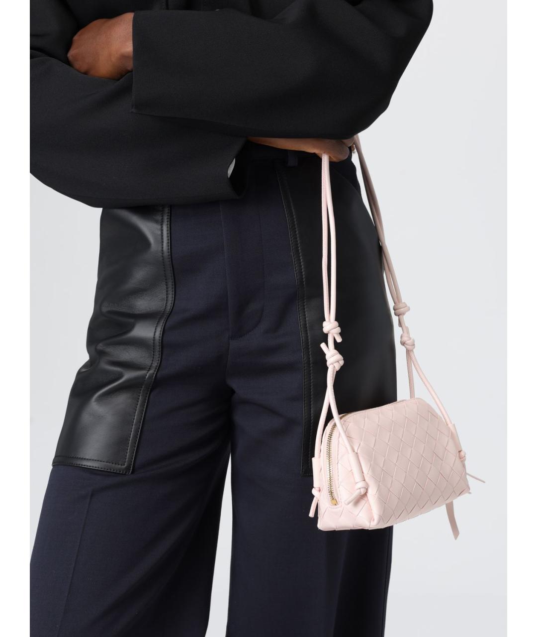 BOTTEGA VENETA Бежевая кожаная сумка через плечо, фото 2