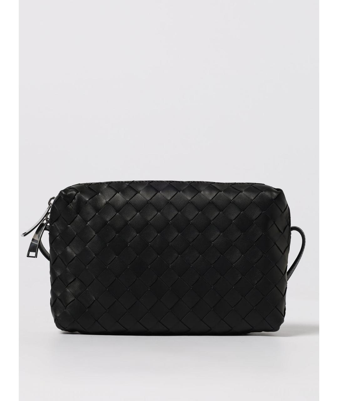 BOTTEGA VENETA Черная кожаная сумка через плечо, фото 6
