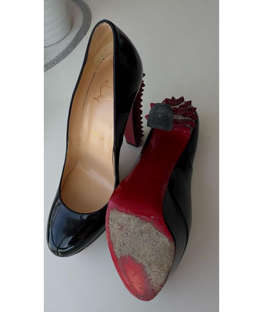 CHRISTIAN LOUBOUTIN Черные туфли из лакированной кожи, фото 5