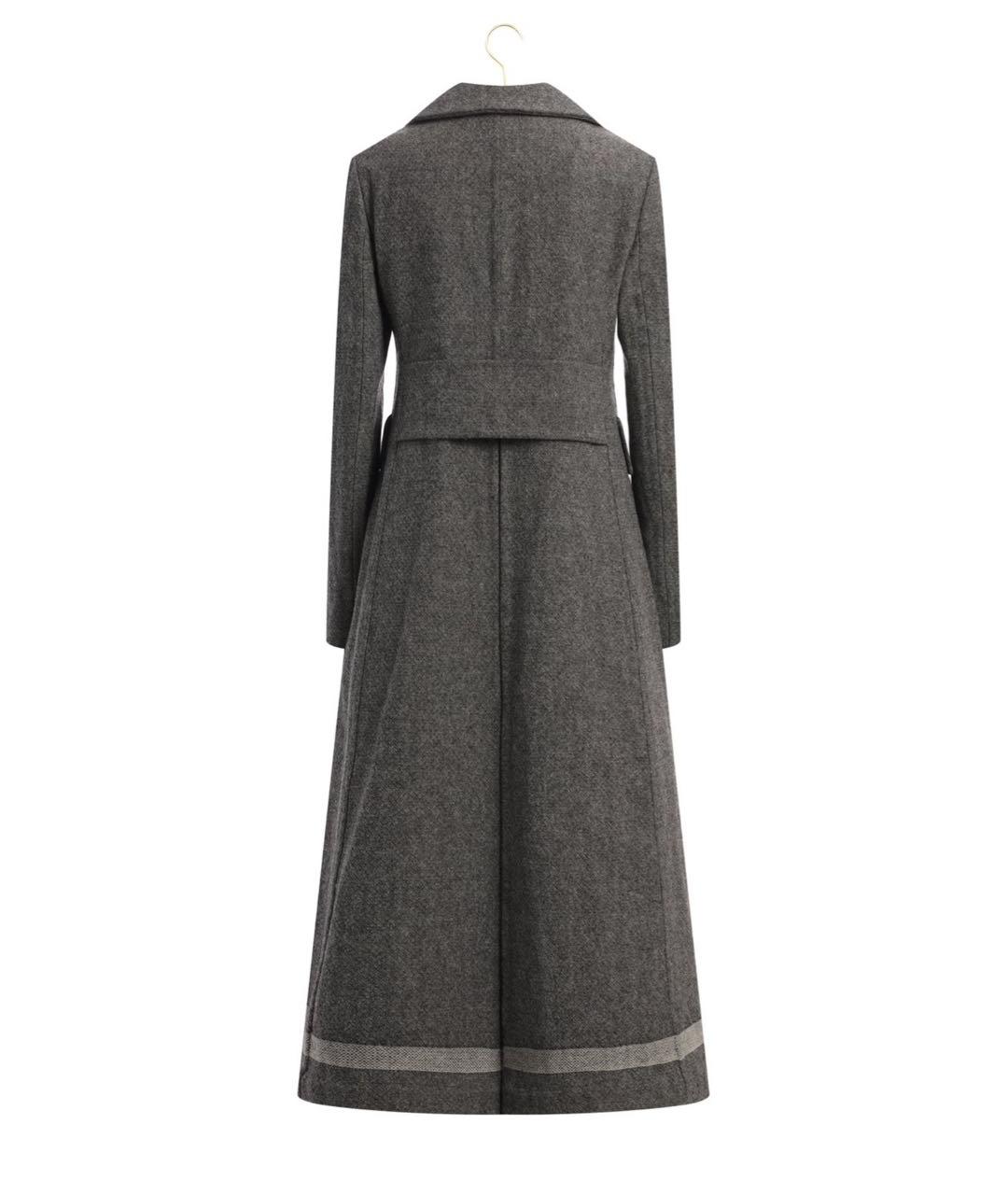 CHRISTIAN DIOR Серое шерстяное пальто, фото 2