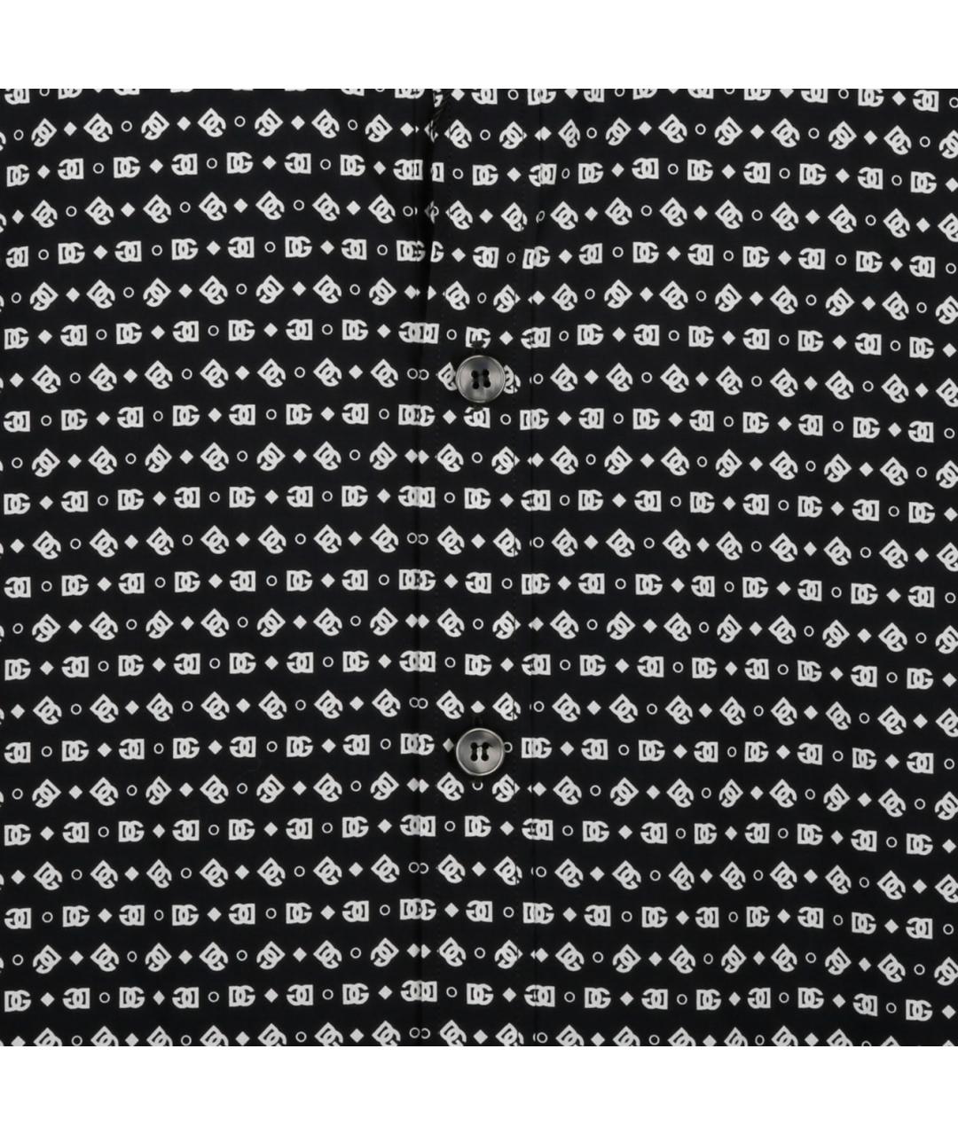 DOLCE&GABBANA Черная хлопковая кэжуал рубашка, фото 4