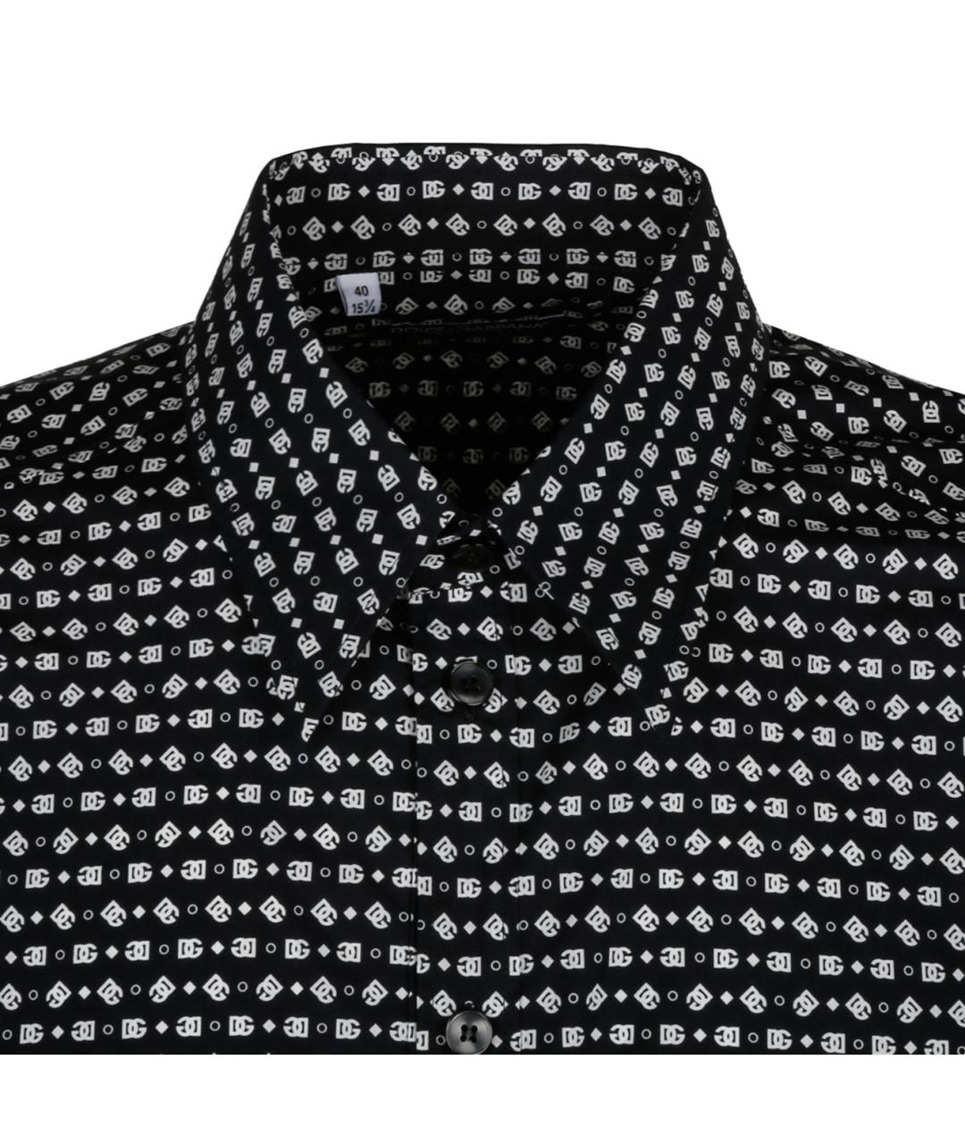 DOLCE&GABBANA Черная хлопковая кэжуал рубашка, фото 3