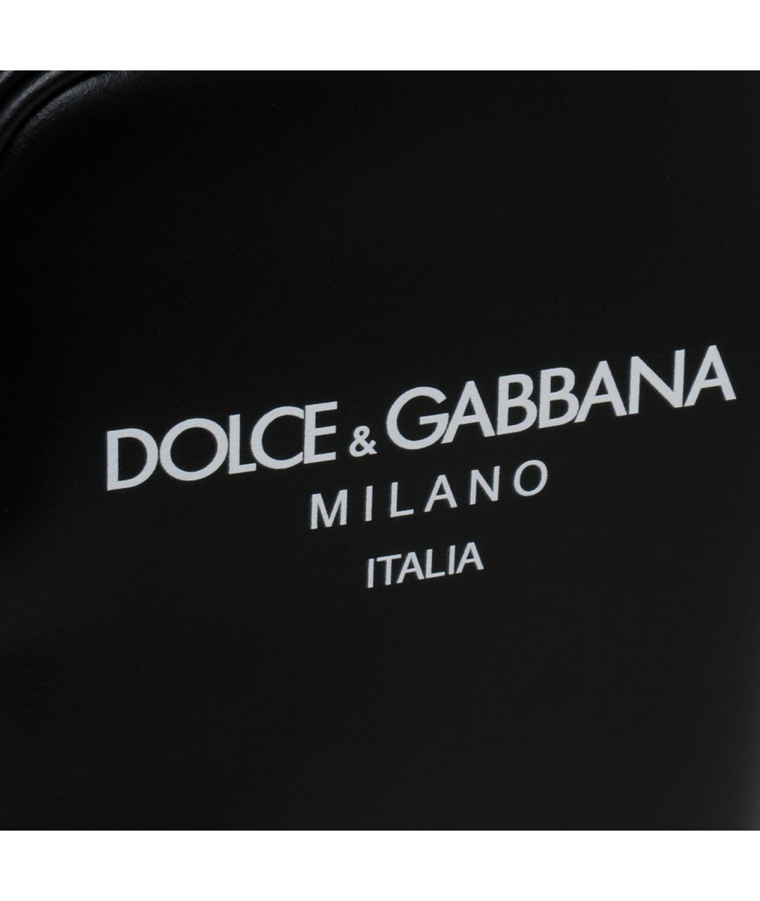 DOLCE&GABBANA Черная кожаная сумка на плечо, фото 4