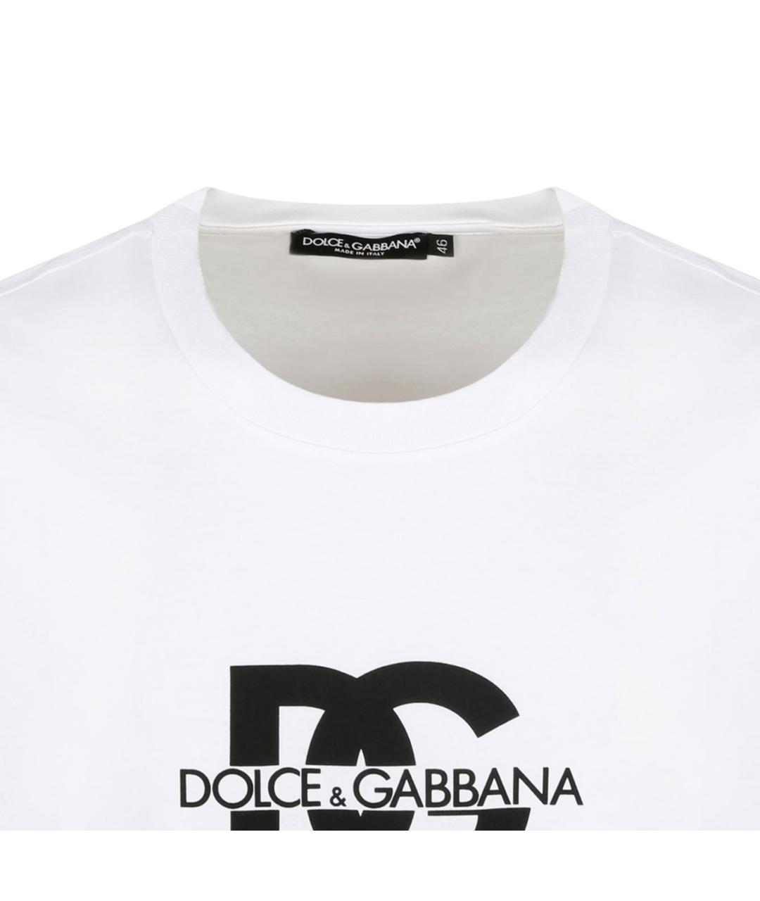 DOLCE&GABBANA Белая хлопковая футболка, фото 3