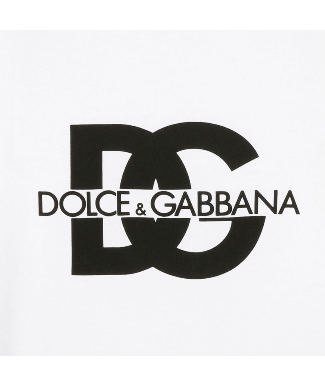 DOLCE&GABBANA Белая хлопковая футболка, фото 4