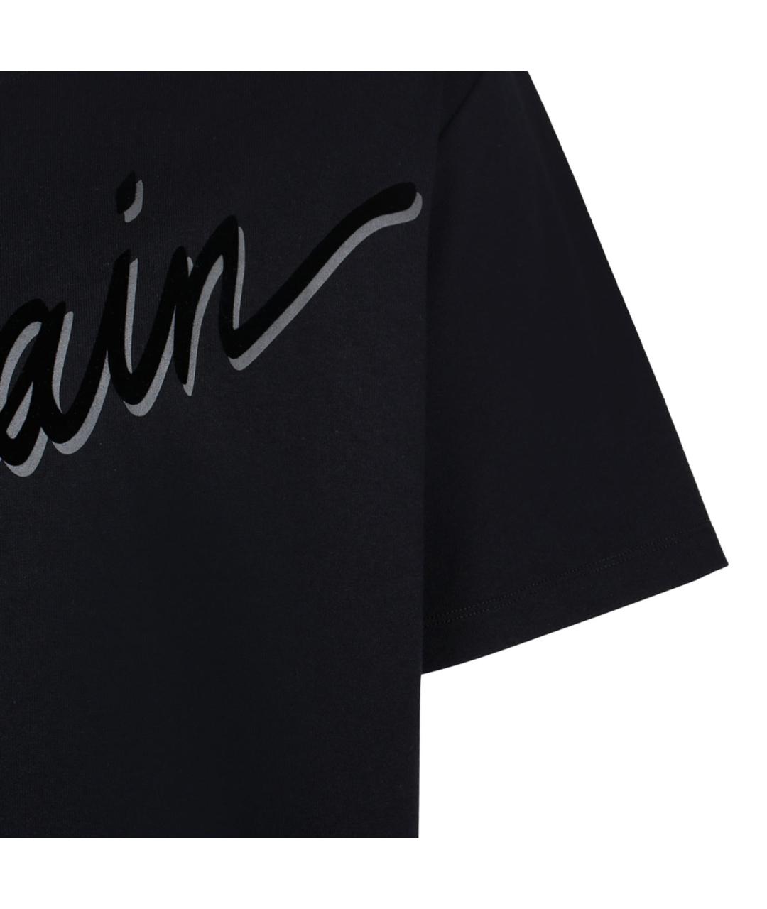 BALMAIN Черная хлопковая футболка, фото 4