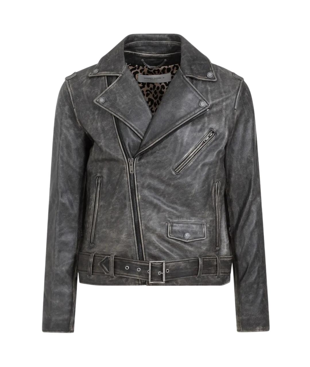 GOLDEN GOOSE DELUXE BRAND Черная кожаная куртка, фото 1