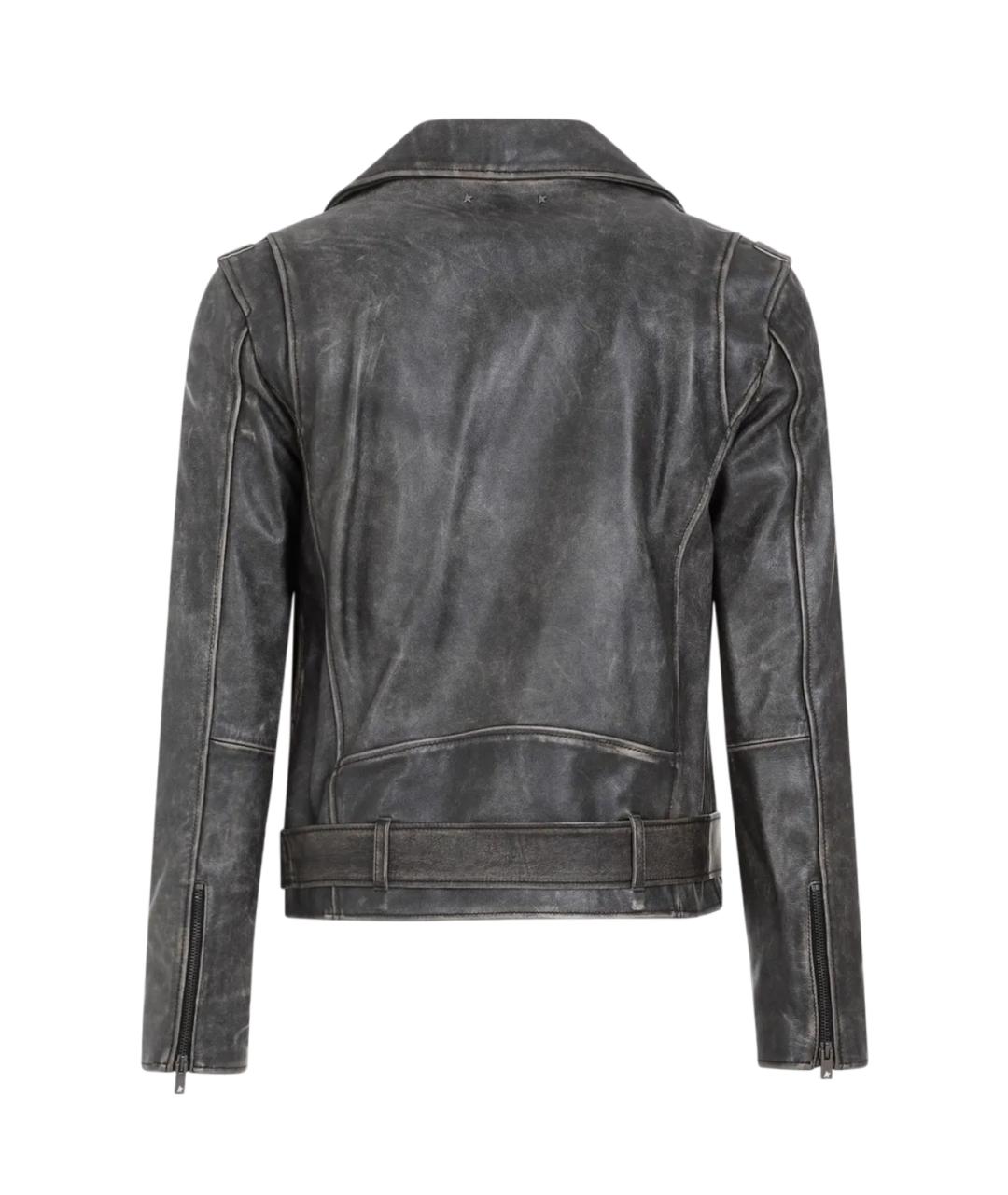 GOLDEN GOOSE DELUXE BRAND Черная кожаная куртка, фото 2