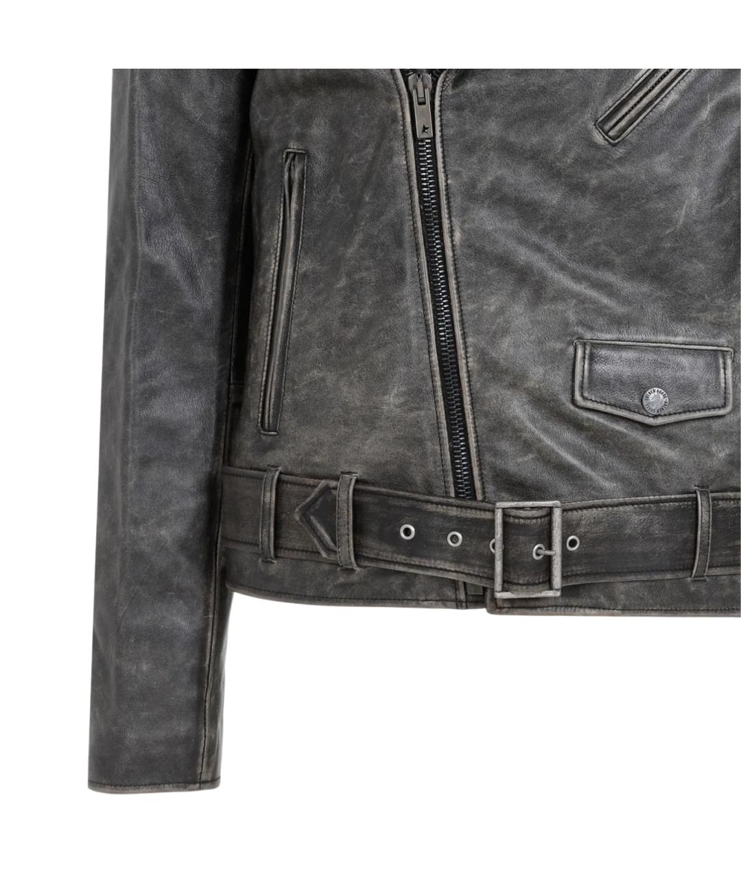 GOLDEN GOOSE DELUXE BRAND Черная кожаная куртка, фото 4