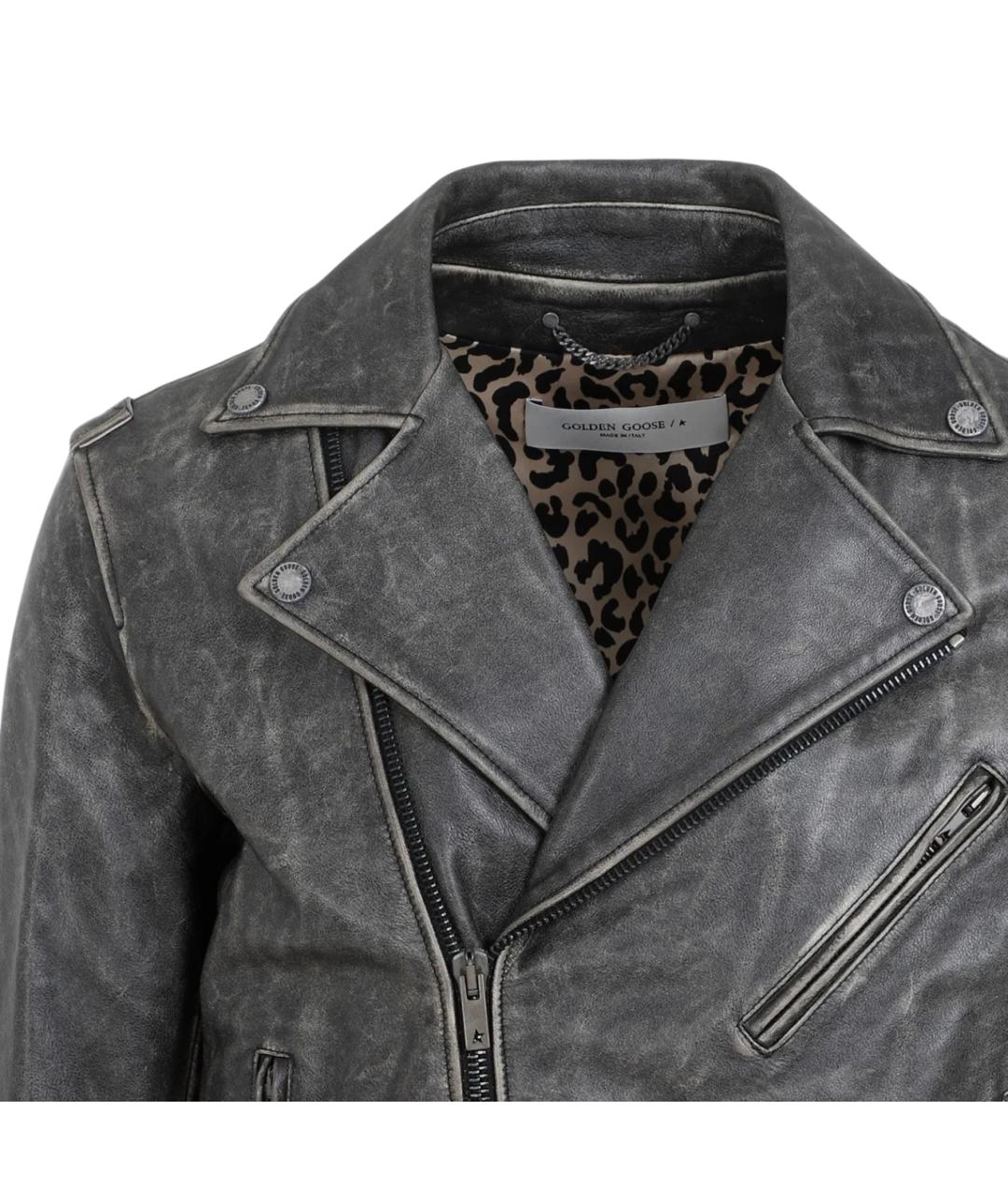 GOLDEN GOOSE DELUXE BRAND Черная кожаная куртка, фото 3