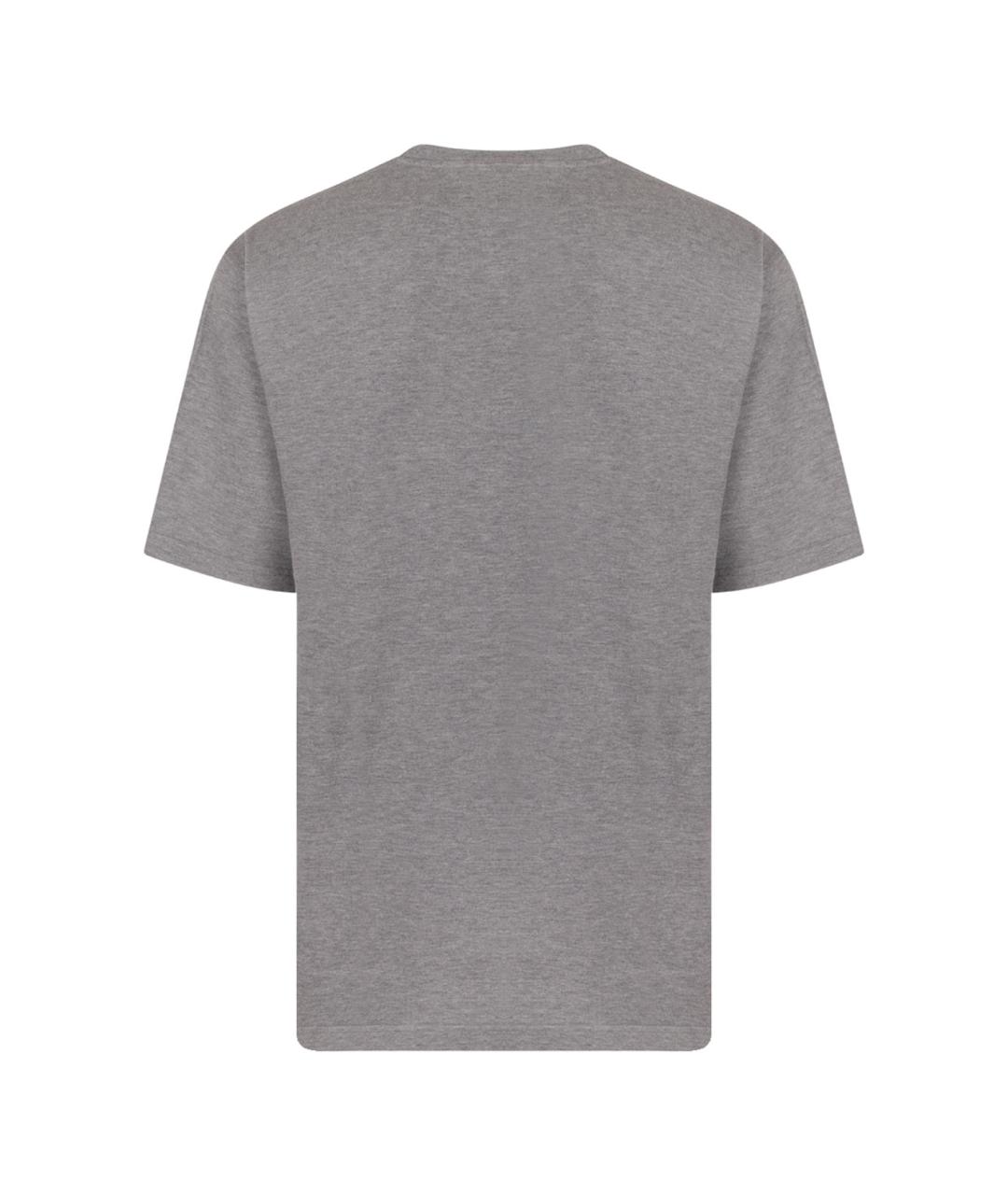 DOLCE&GABBANA Антрацитовая хлопковая футболка, фото 2