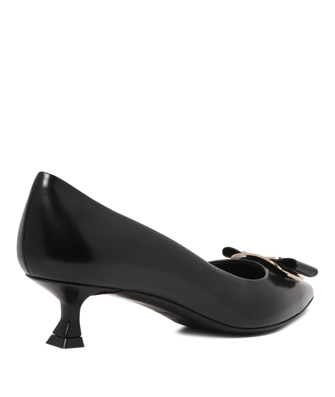 FERRAGAMO Черные кожаные туфли, фото 3