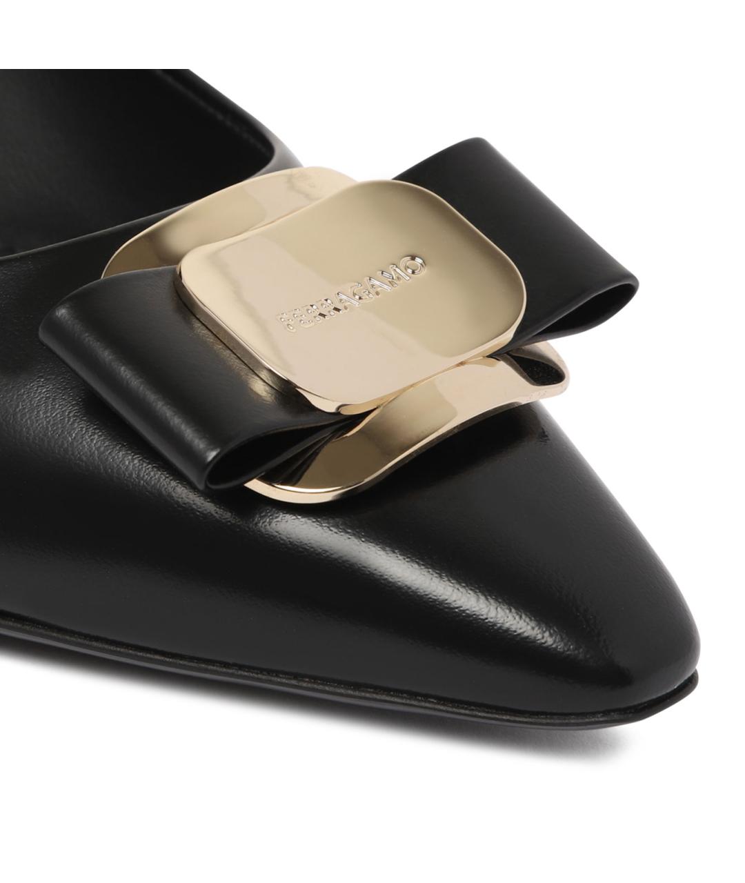 FERRAGAMO Черные кожаные туфли, фото 4