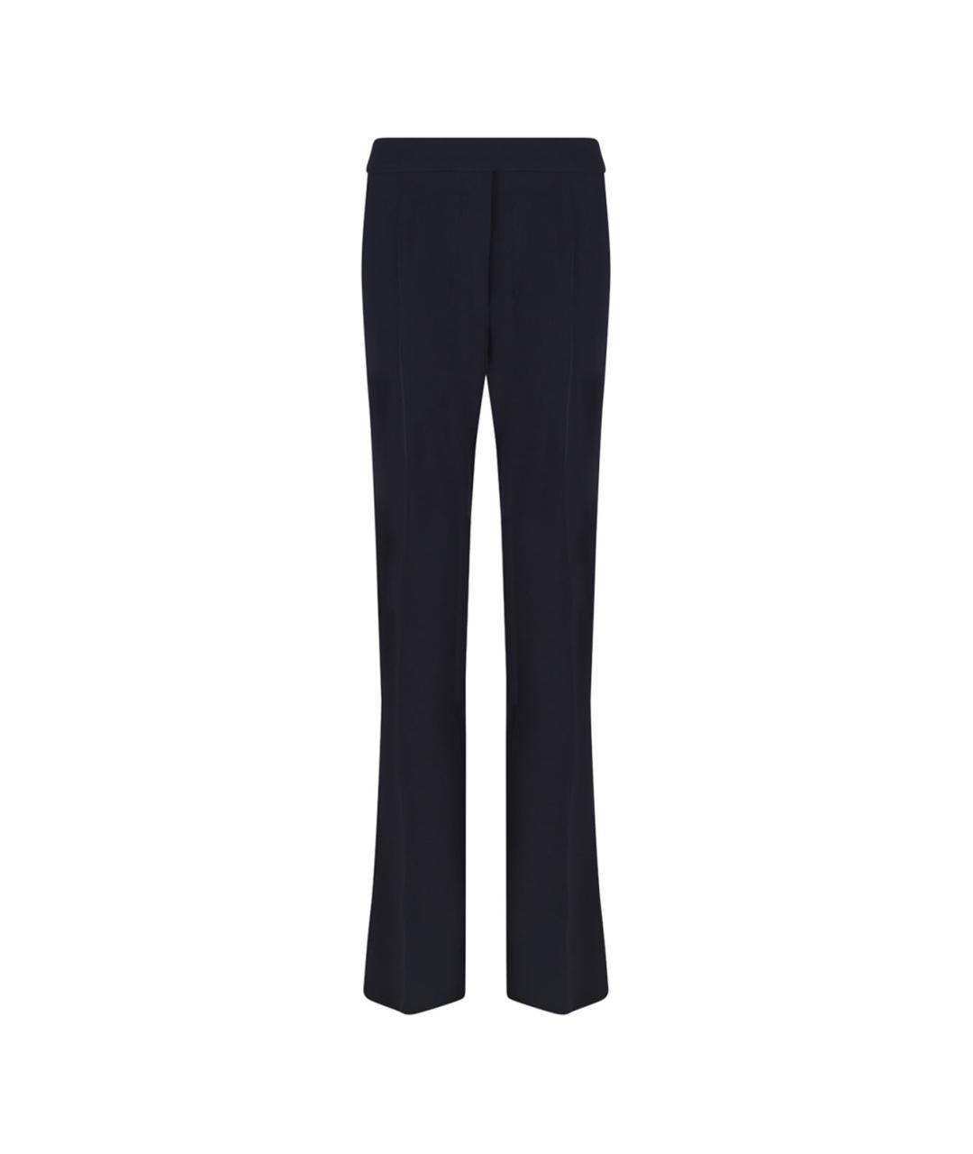 MAX MARA Темно-синие прямые брюки, фото 1