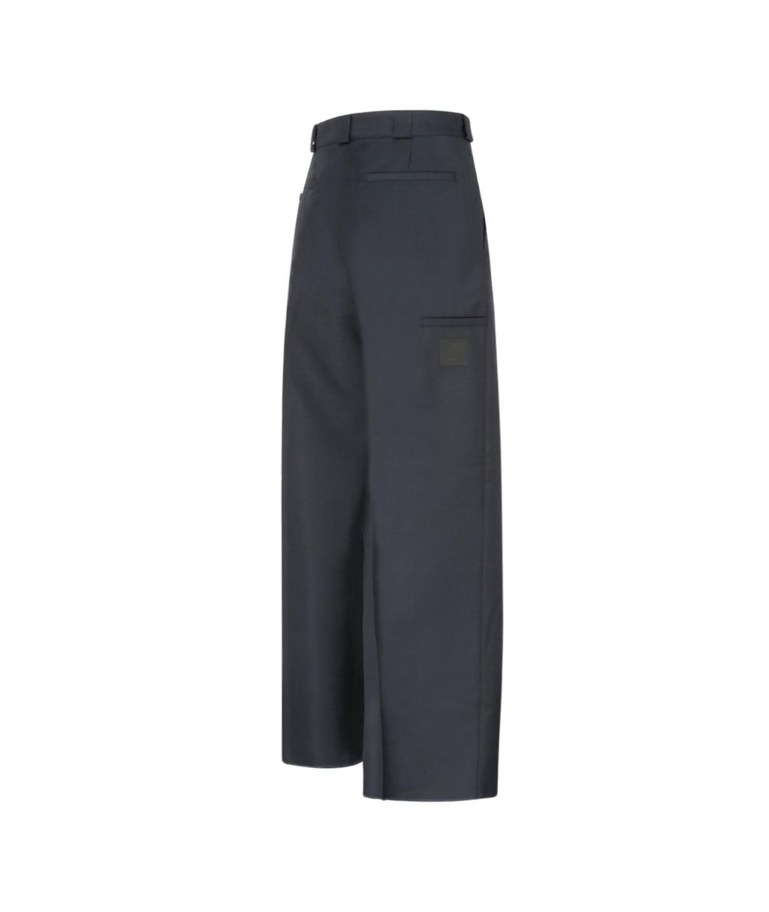 GIVENCHY Темно-синие шерстяные повседневные брюки, фото 3