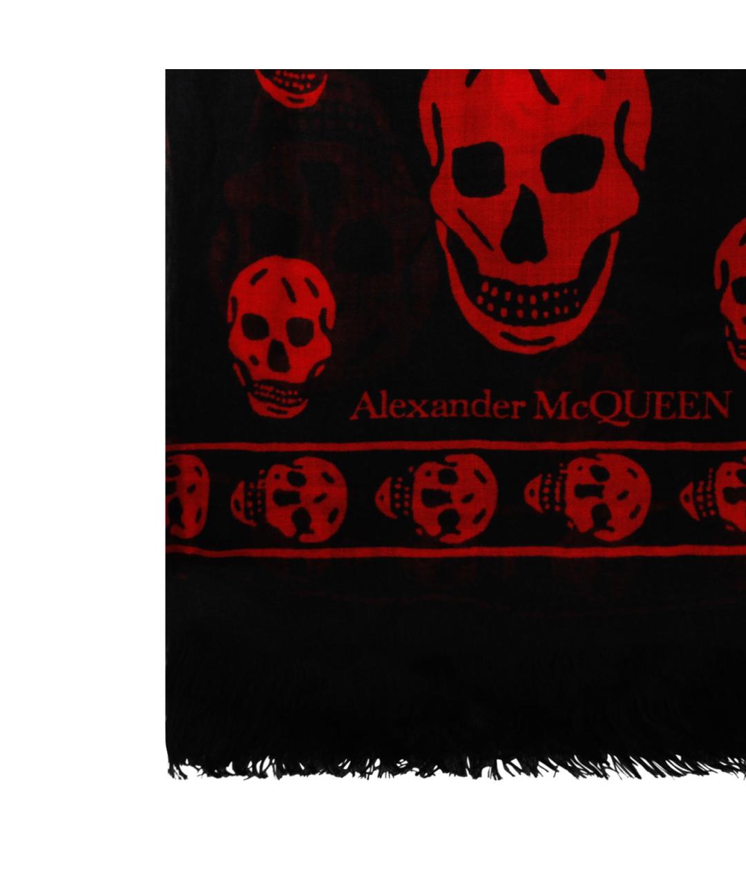 ALEXANDER MCQUEEN Черный шарф, фото 2