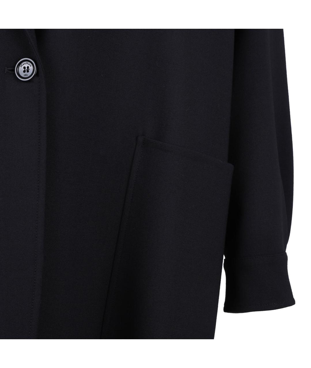 MAX MARA Черное шерстяное пальто, фото 4