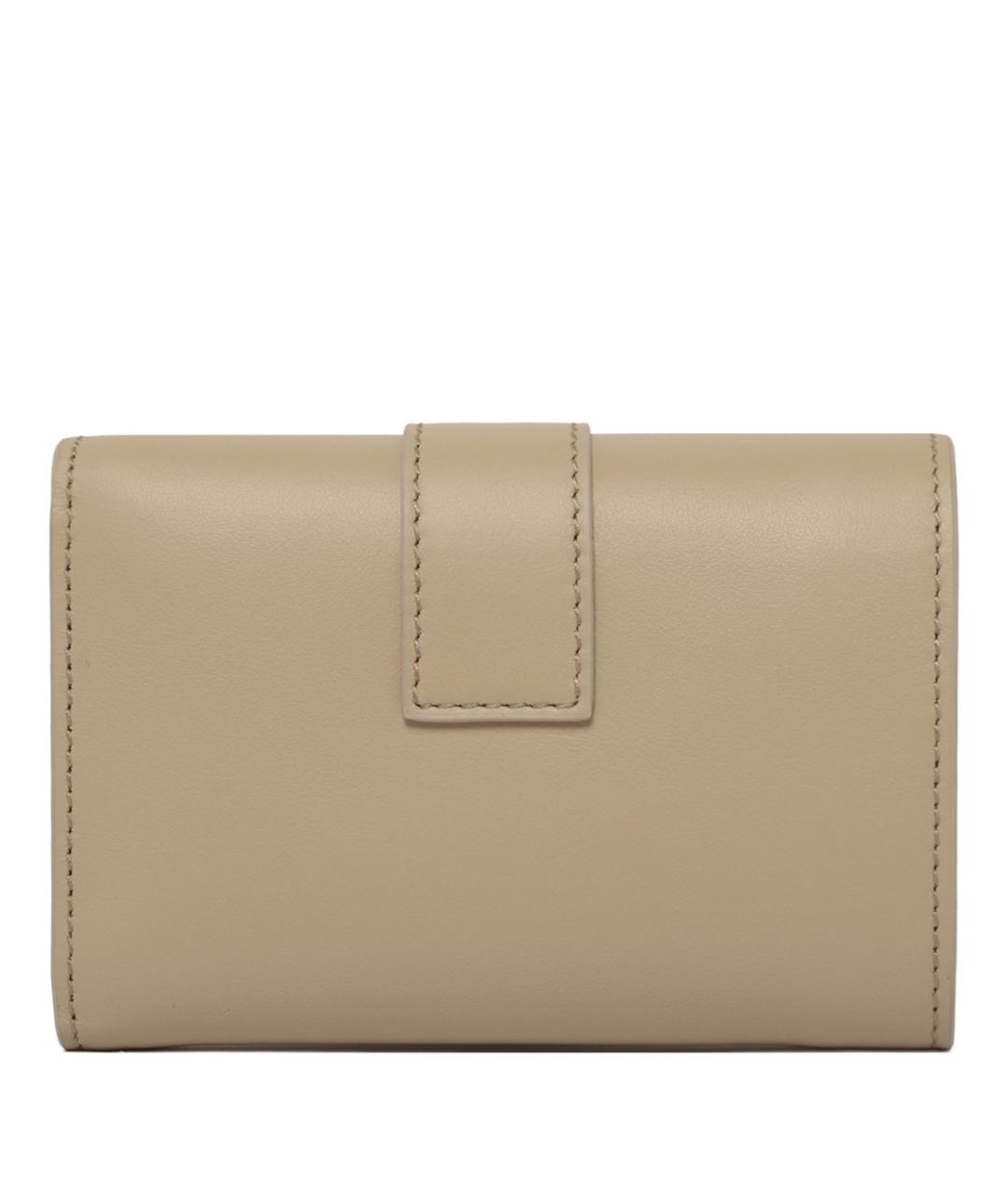 FERRAGAMO Бежевый кожаный кошелек, фото 2