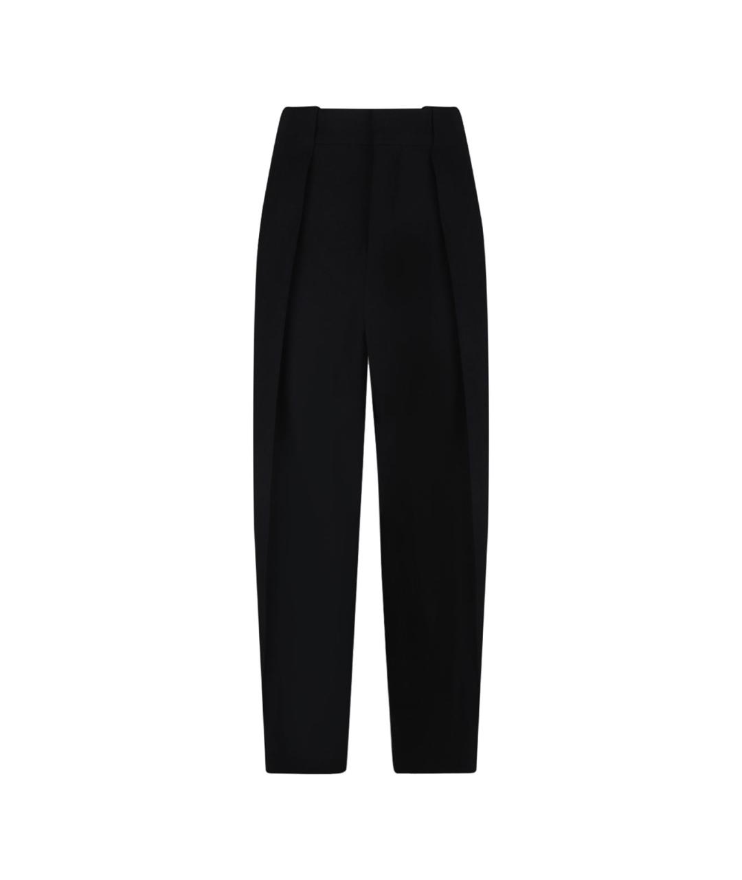 BALMAIN Черные шерстяные повседневные брюки, фото 1