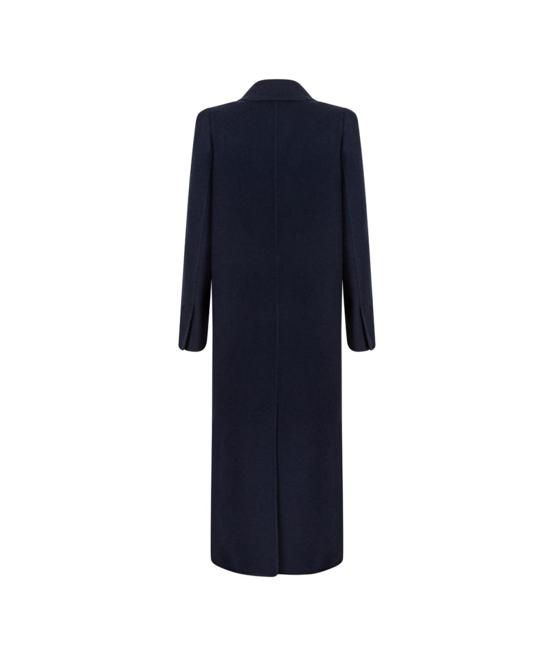 MAX MARA Темно-синее шерстяное пальто, фото 2