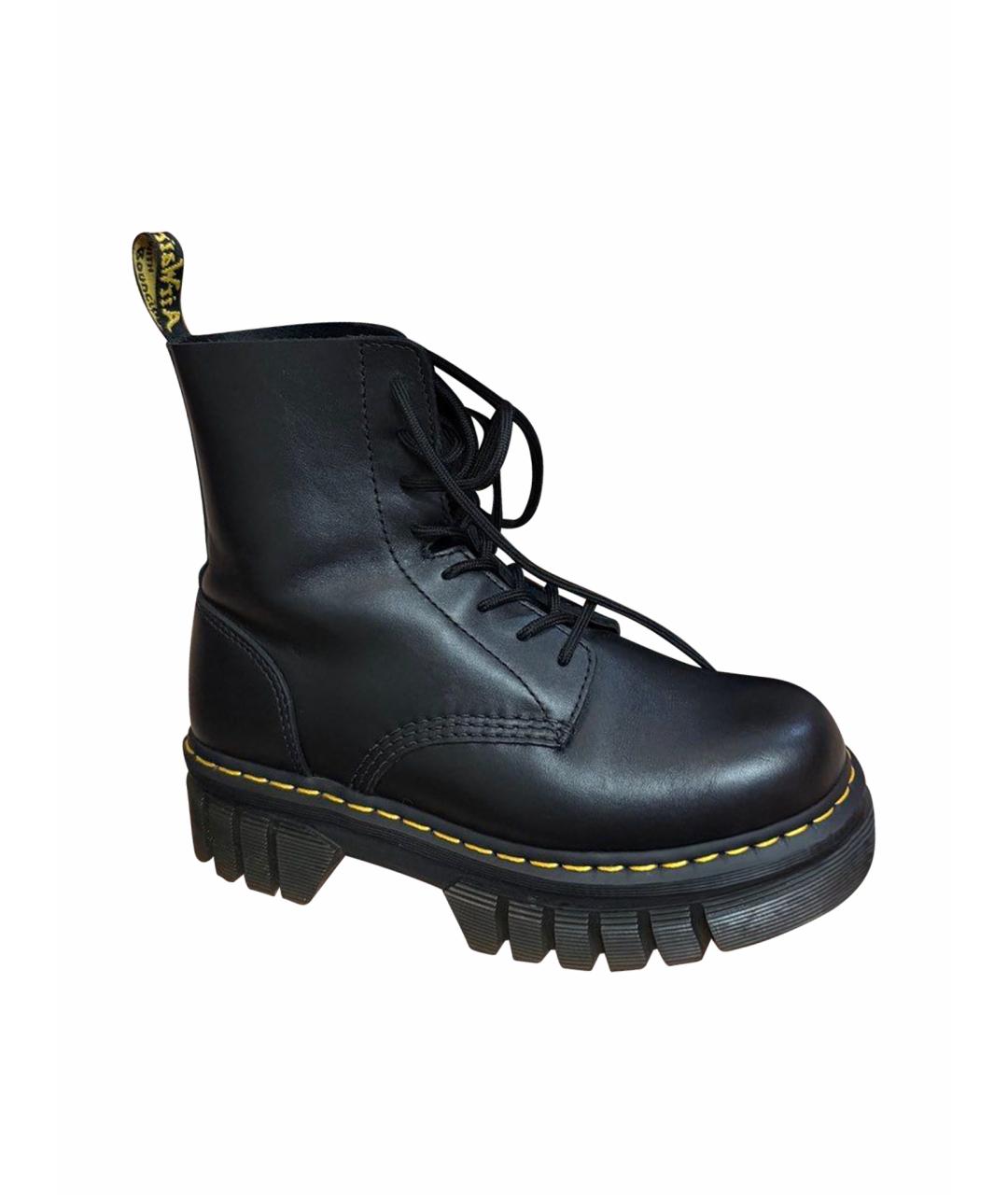 DR. MARTENS Черные кожаные ботинки, фото 1